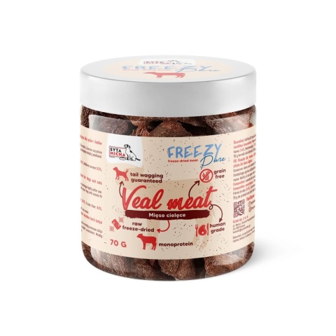 Freezy Pure 100% liofilizowane mięso cielęce 70g Syta Micha