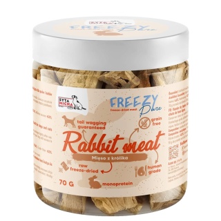 Freezy Pure liofilizowane mięso z królika 70g Syta Micha